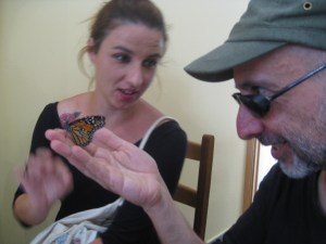 Emilio with butterly 'rancher', Laura Román